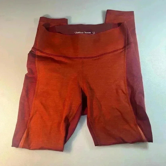 Outdoor Voices TechSweat 7/8 Zoom Red/Orange Leggings Size small - Picture 2 of 4